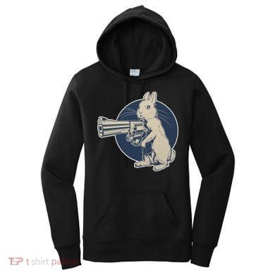 Hare Trigger Gangster Bunny Women's Hoodie