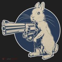 Hare Trigger Gangster Bunny Golf Towel thumb 3