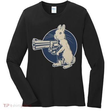Hare Trigger Gangster Bunny Women's Long Sleeve Shirt