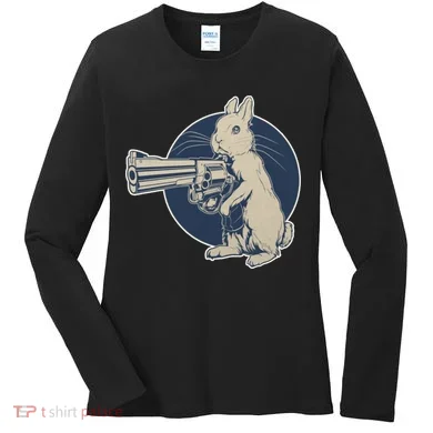 Hare Trigger Gangster Bunny Women's Long Sleeve Shirt