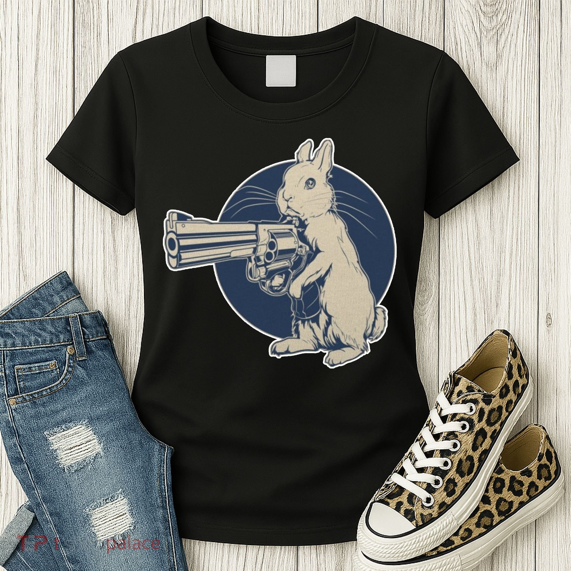 Hare Trigger Gangster Bunny Women's T-Shirt