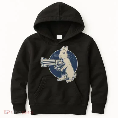 Hare Trigger Gangster Bunny Kids Hoodie