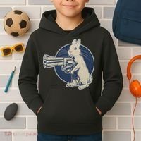 Hare Trigger Gangster Bunny Kids Hoodie thumb 2