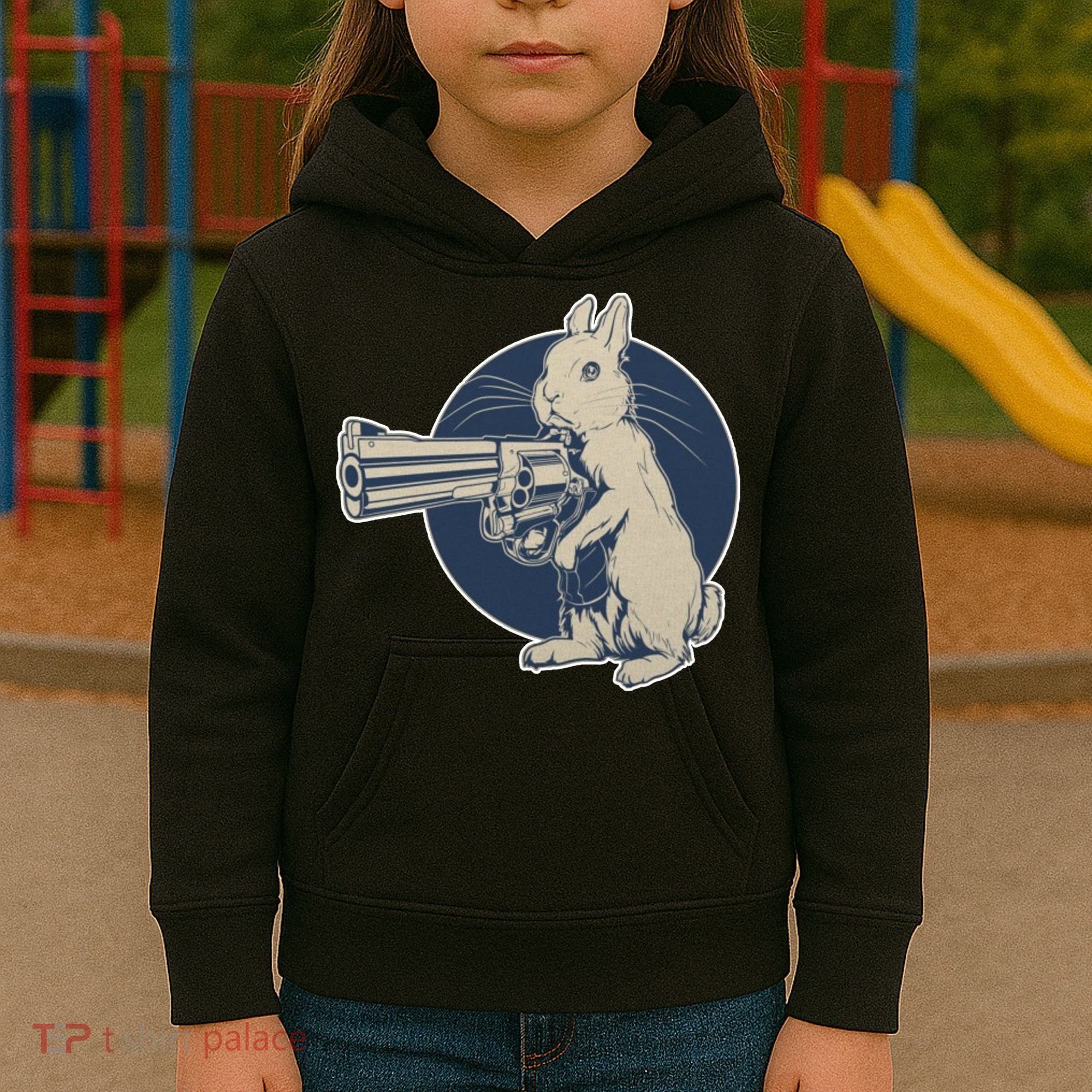 Hare Trigger Gangster Bunny Kids Hoodie