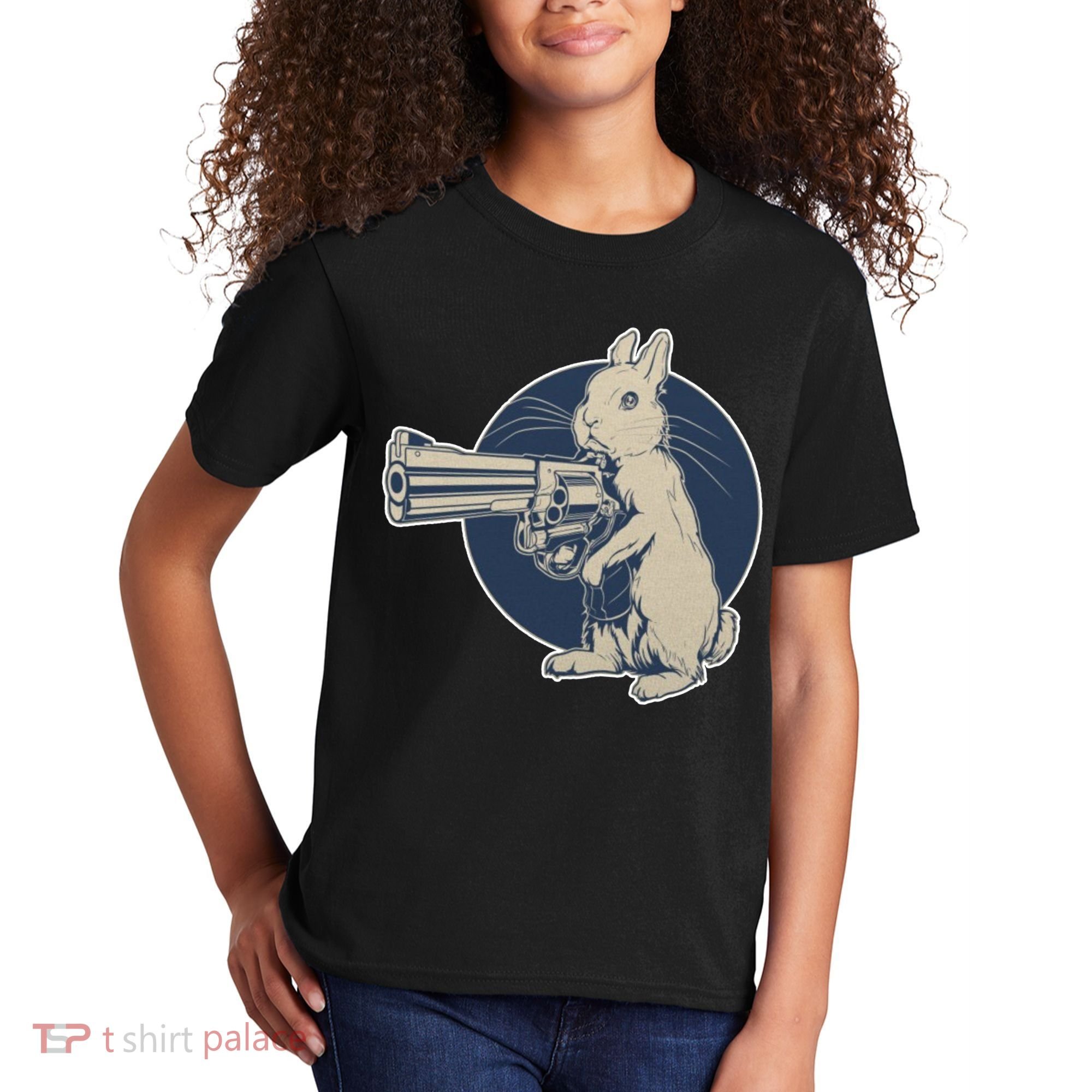 Hare Trigger Gangster Bunny Kids T-Shirt