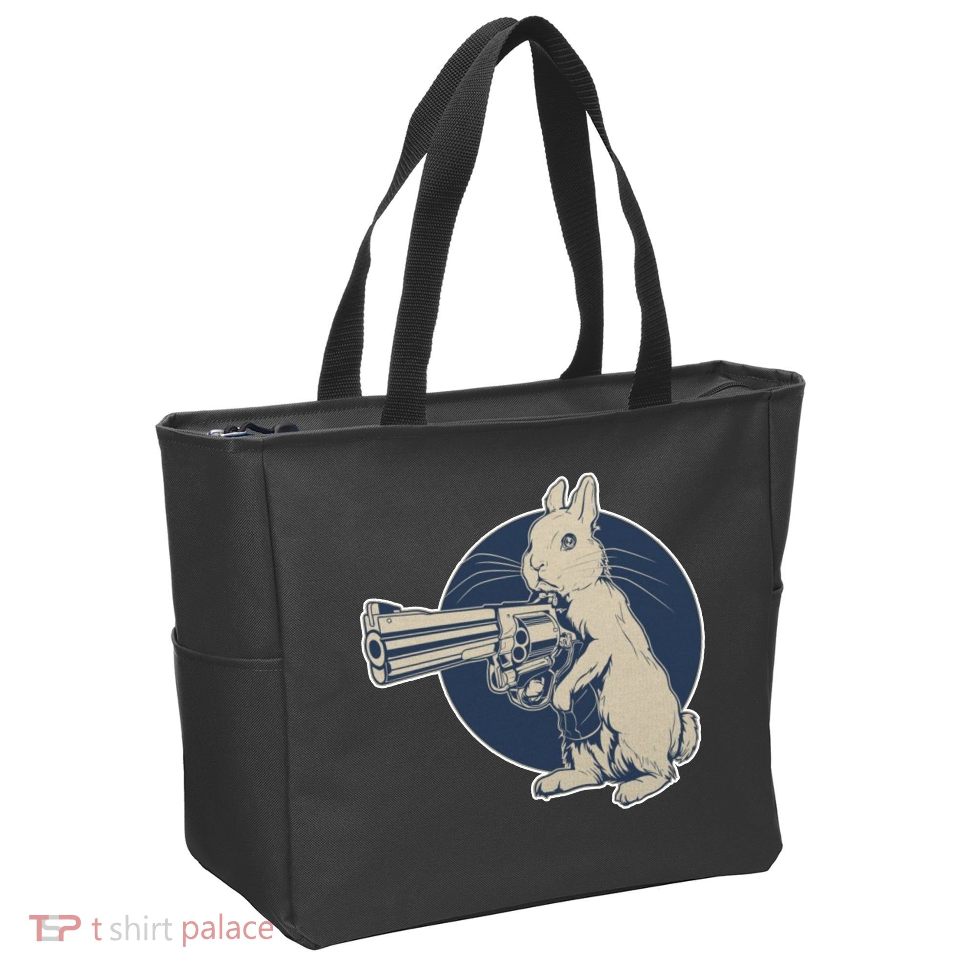 Hare Trigger Gangster Bunny Tote Bag