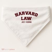Harvard Law Just Kidding USA-Made Doggie Bandana thumb 0