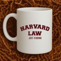 Harvard Law Just Kidding Coffee Mug thumb 2