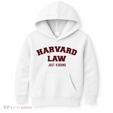 Harvard Law Just Kidding Kids Hoodie