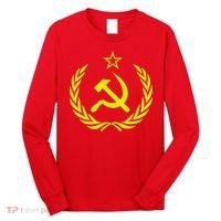 Hammer And Sickle Star CCCP Soviet Union Red Long Sleeve Shirt thumb 0