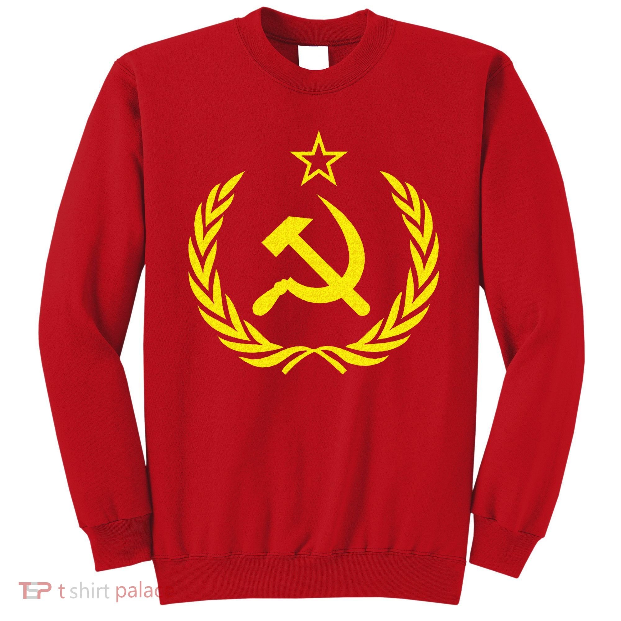 Hammer And Sickle Star CCCP Soviet Union Red Sweatshirt