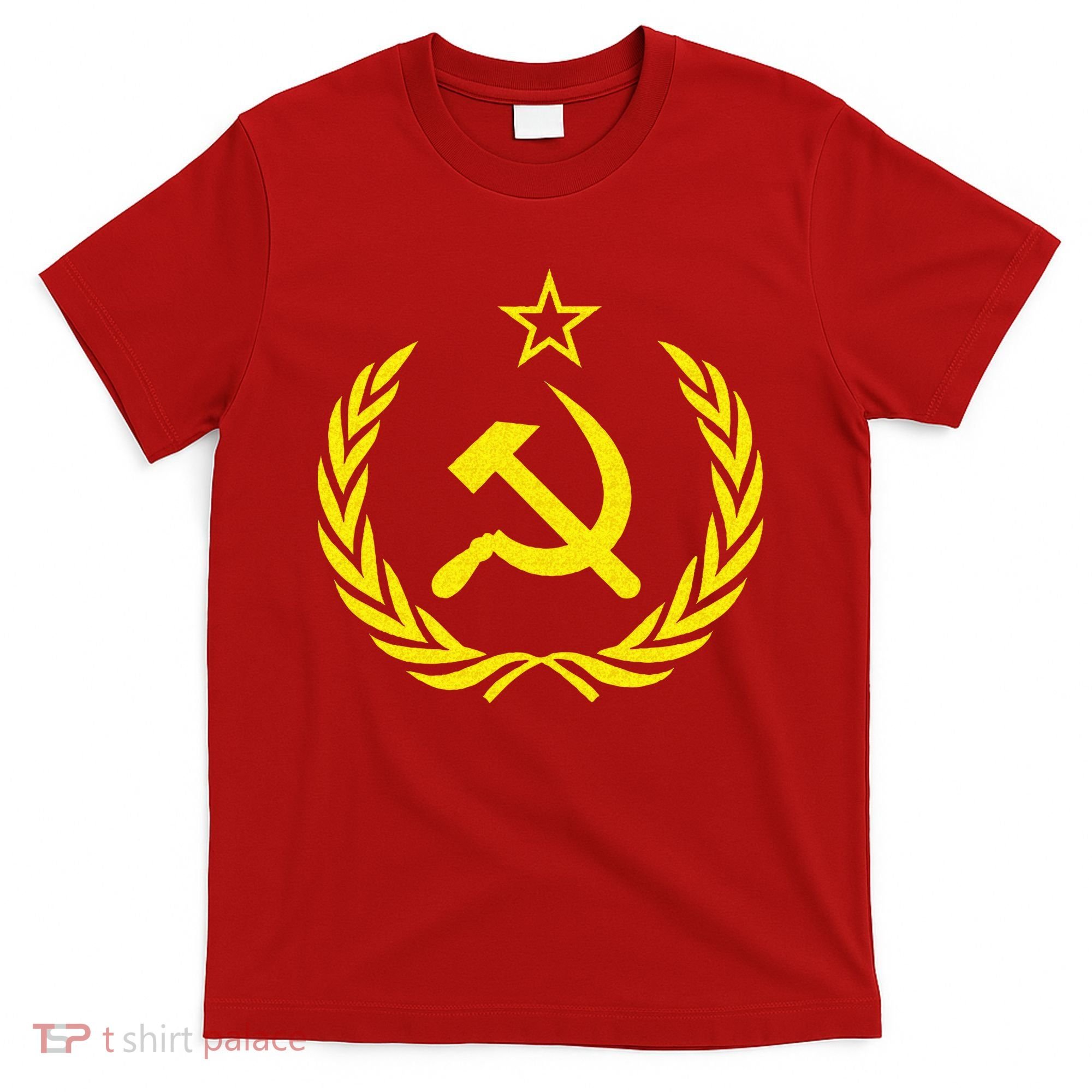 Hammer And Sickle Star CCCP Soviet Union Red T-Shirt