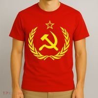 Hammer And Sickle Star CCCP Soviet Union Red T-Shirt thumb 3