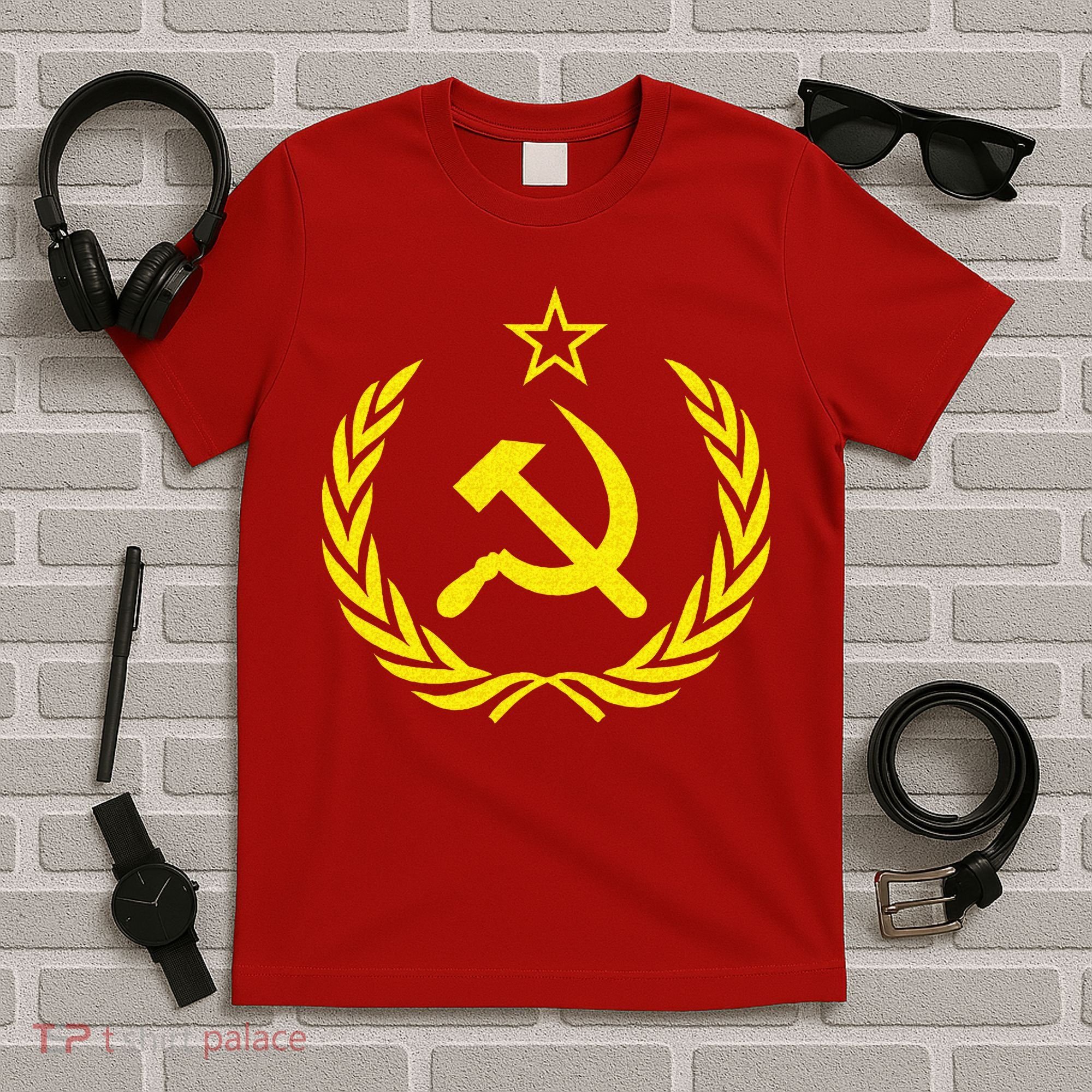 Hammer And Sickle Star CCCP Soviet Union Red T-Shirt