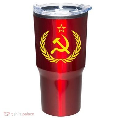 Hammer And Sickle Star CCCP Soviet Union Red Tumbler
