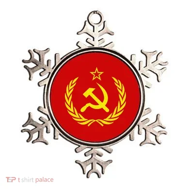 Hammer And Sickle Star CCCP Soviet Union Red Ornament