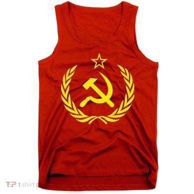 Hammer And Sickle Star CCCP Soviet Union Red Tank Top