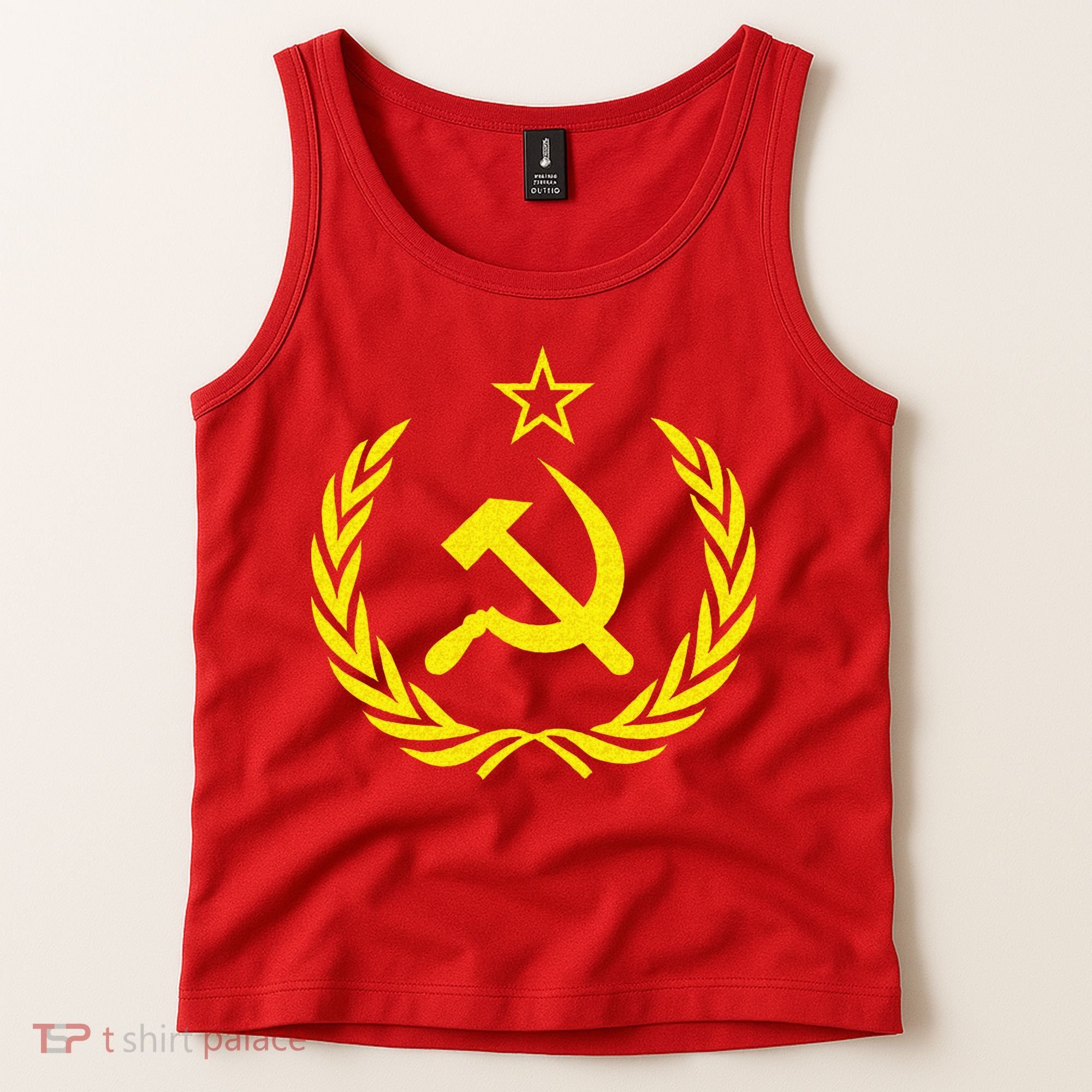 Hammer And Sickle Star CCCP Soviet Union Red Tank Top