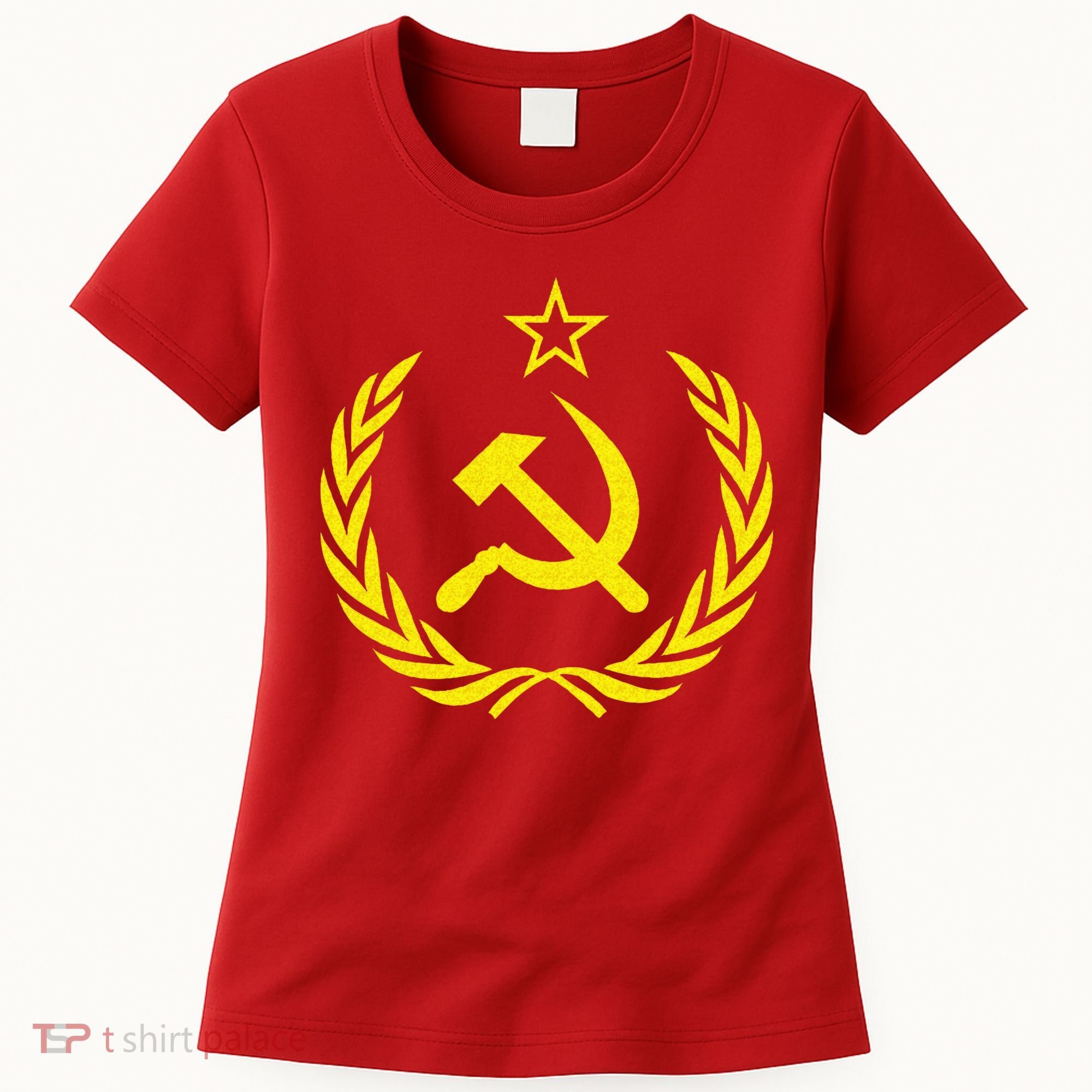 Hammer And Sickle Star CCCP Soviet Union Red Women's T-Shirt