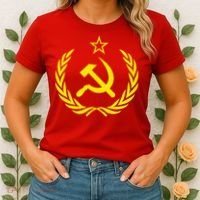 Hammer And Sickle Star CCCP Soviet Union Red Women's T-Shirt thumb 2