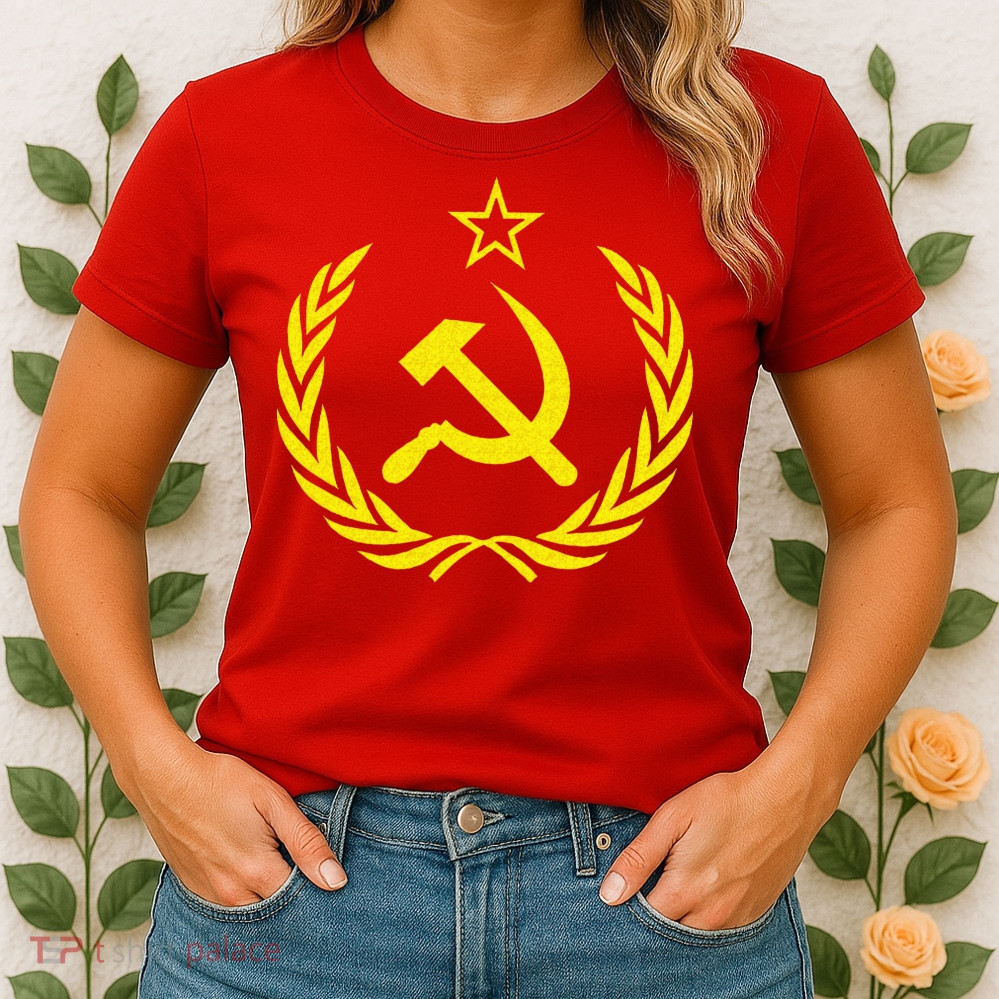 Hammer And Sickle Star CCCP Soviet Union Red Women's T-Shirt