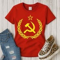 Hammer And Sickle Star CCCP Soviet Union Red Women's T-Shirt thumb 3