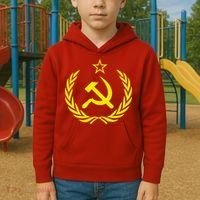 Hammer And Sickle Star CCCP Soviet Union Red Kids Hoodie thumb 2