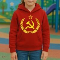 Hammer And Sickle Star CCCP Soviet Union Red Kids Hoodie thumb 3