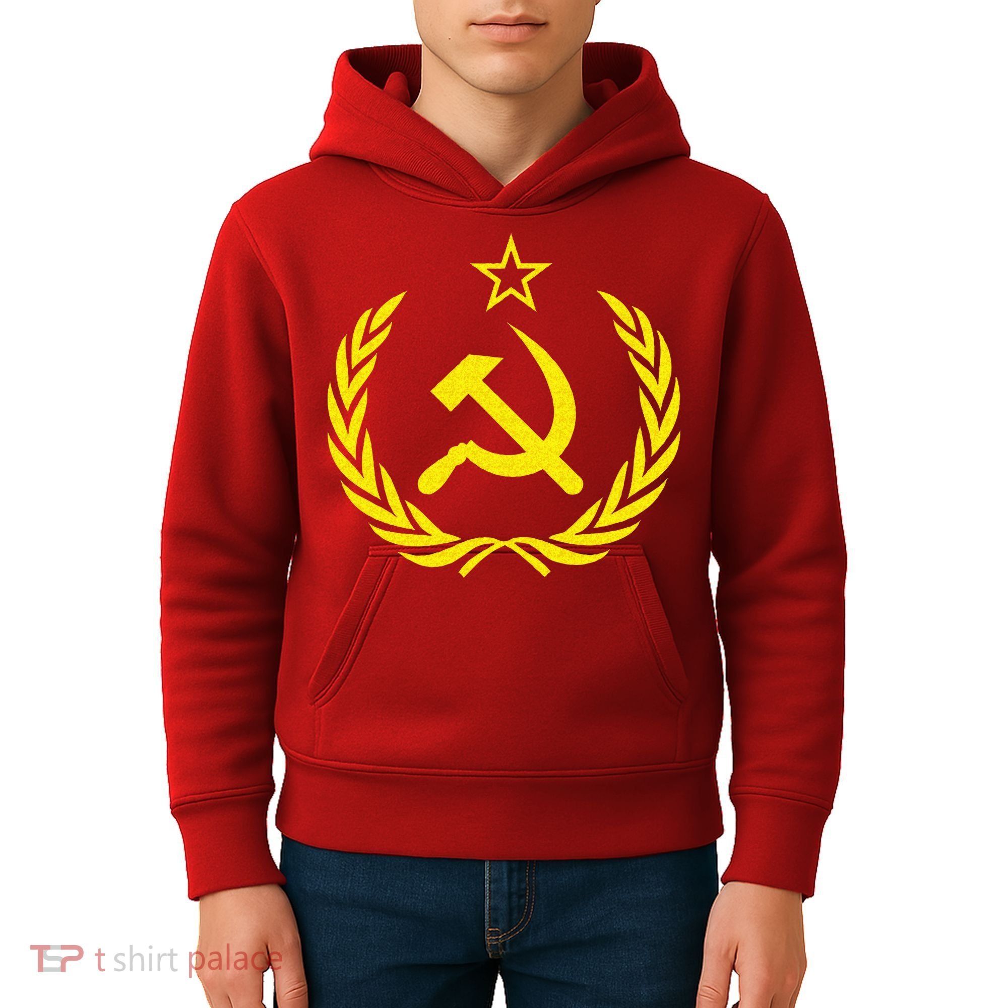 Hammer And Sickle Star CCCP Soviet Union Red Kids Hoodie