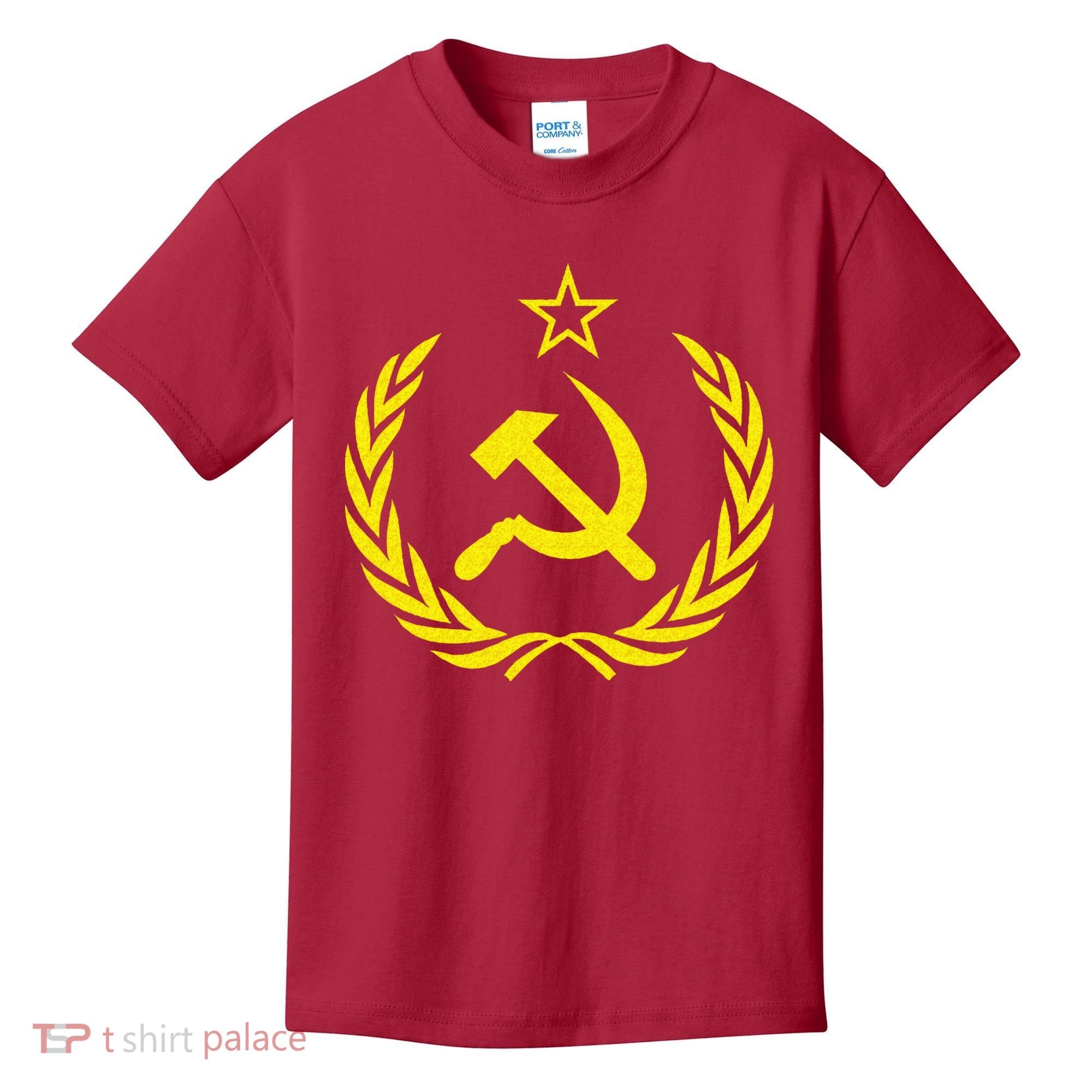 Hammer And Sickle Star CCCP Soviet Union Red Kids T-Shirt