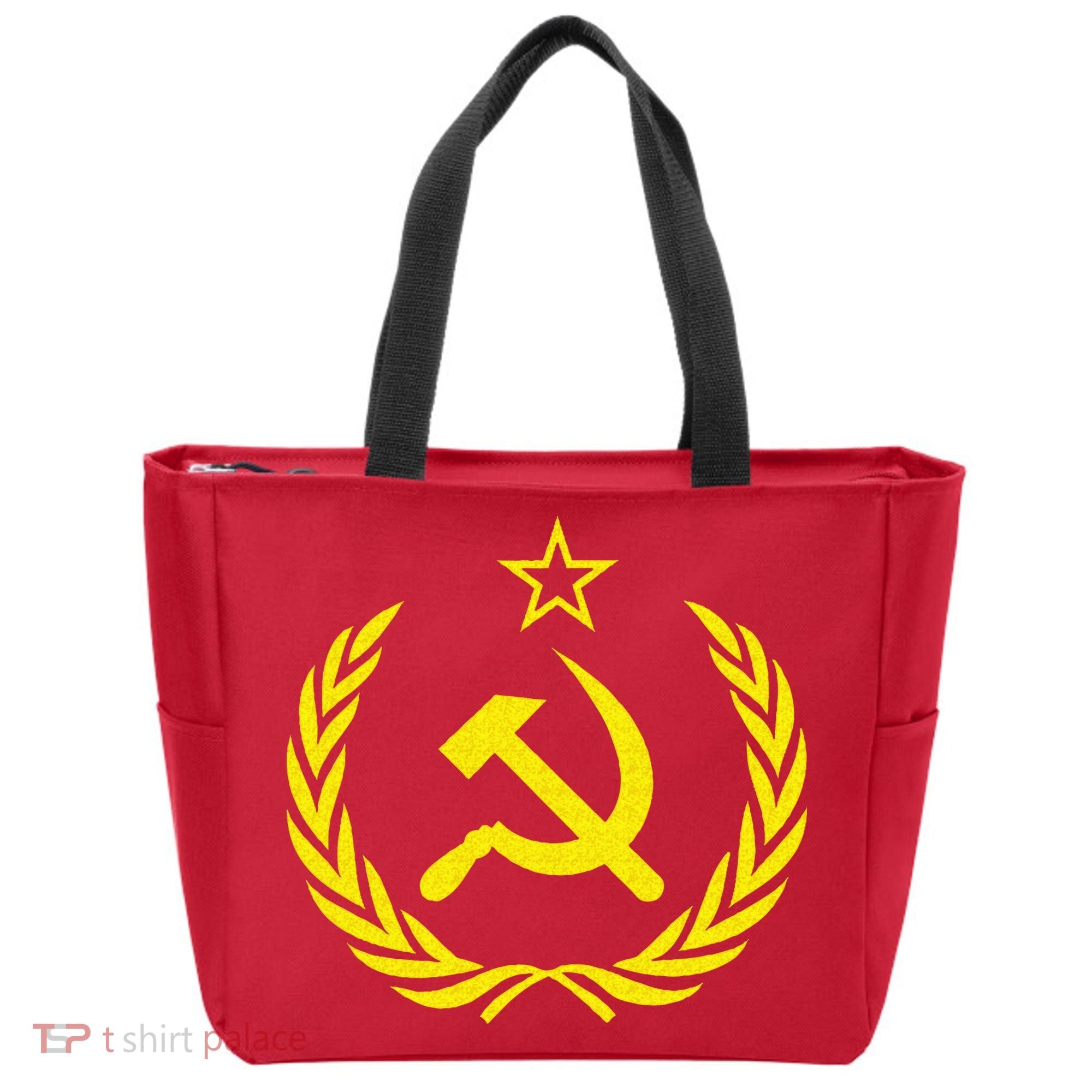 Hammer And Sickle Star CCCP Soviet Union Red Tote Bag