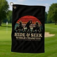 Hide And Seek World Champion Golf Towel thumb 1