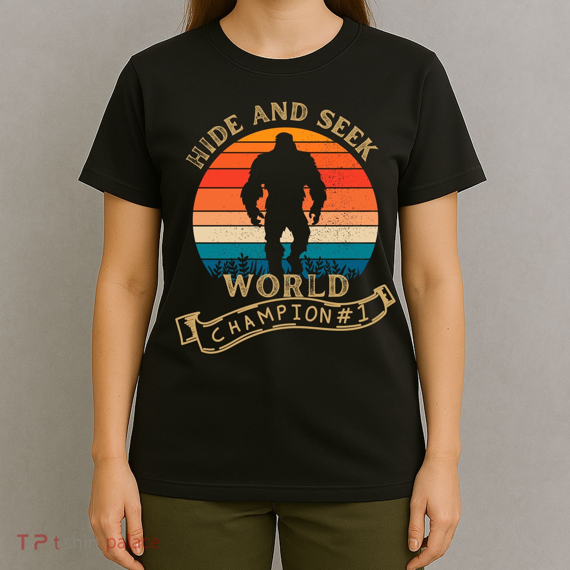 Hide And Seek World Champion Sasquatch Retro Vintage T-Shirt