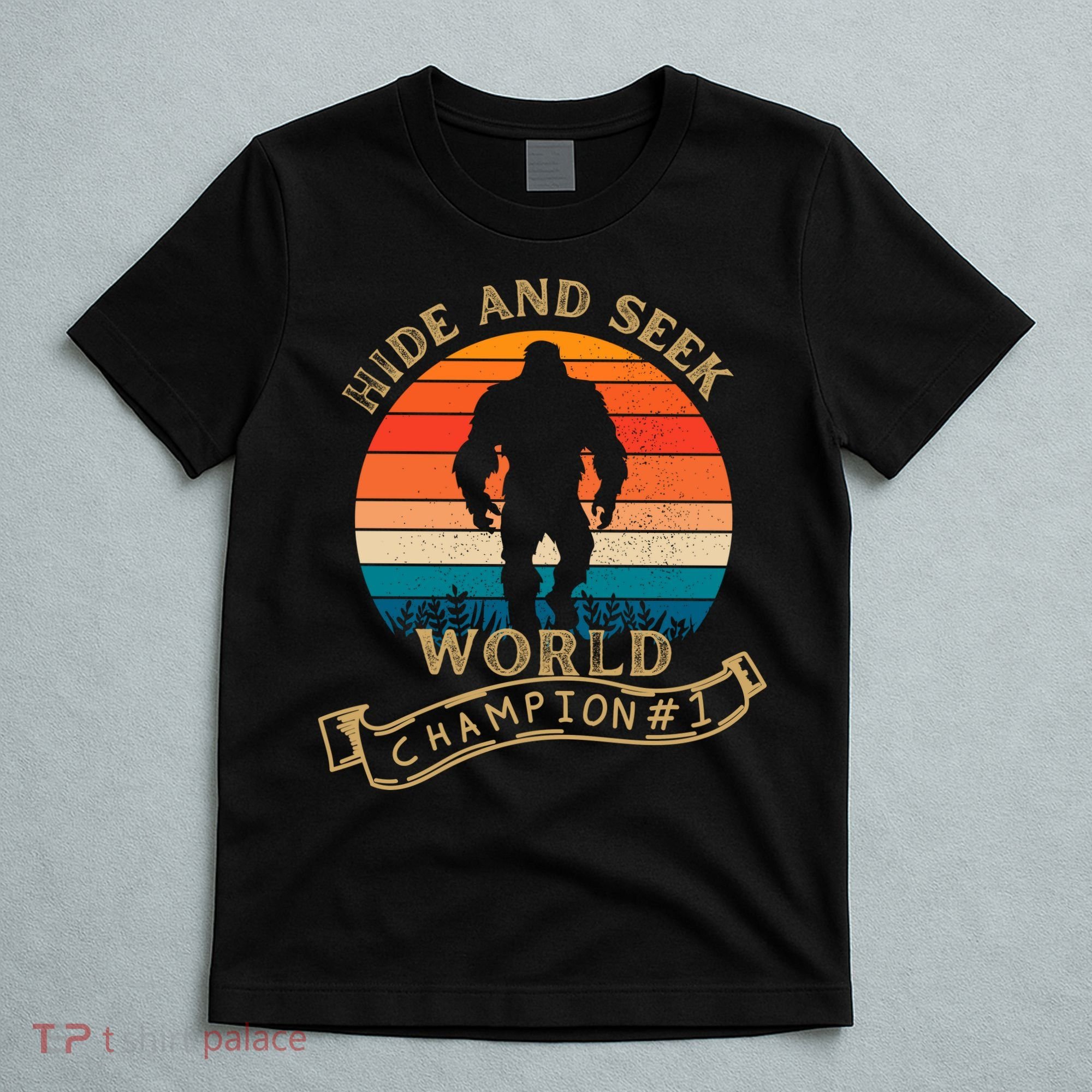 Hide And Seek World Champion Sasquatch Retro Vintage T-Shirt
