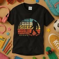 Hide And Seek World Champion Bigfoot Is Real Kids T-Shirt thumb 3