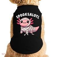 Halloween Axolotl Spooksalotl Funny Axolotl Doggie Tank thumb 0