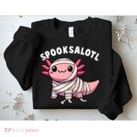 Halloween Axolotl Spooksalotl Funny Axolotl Sweatshirt thumb 2