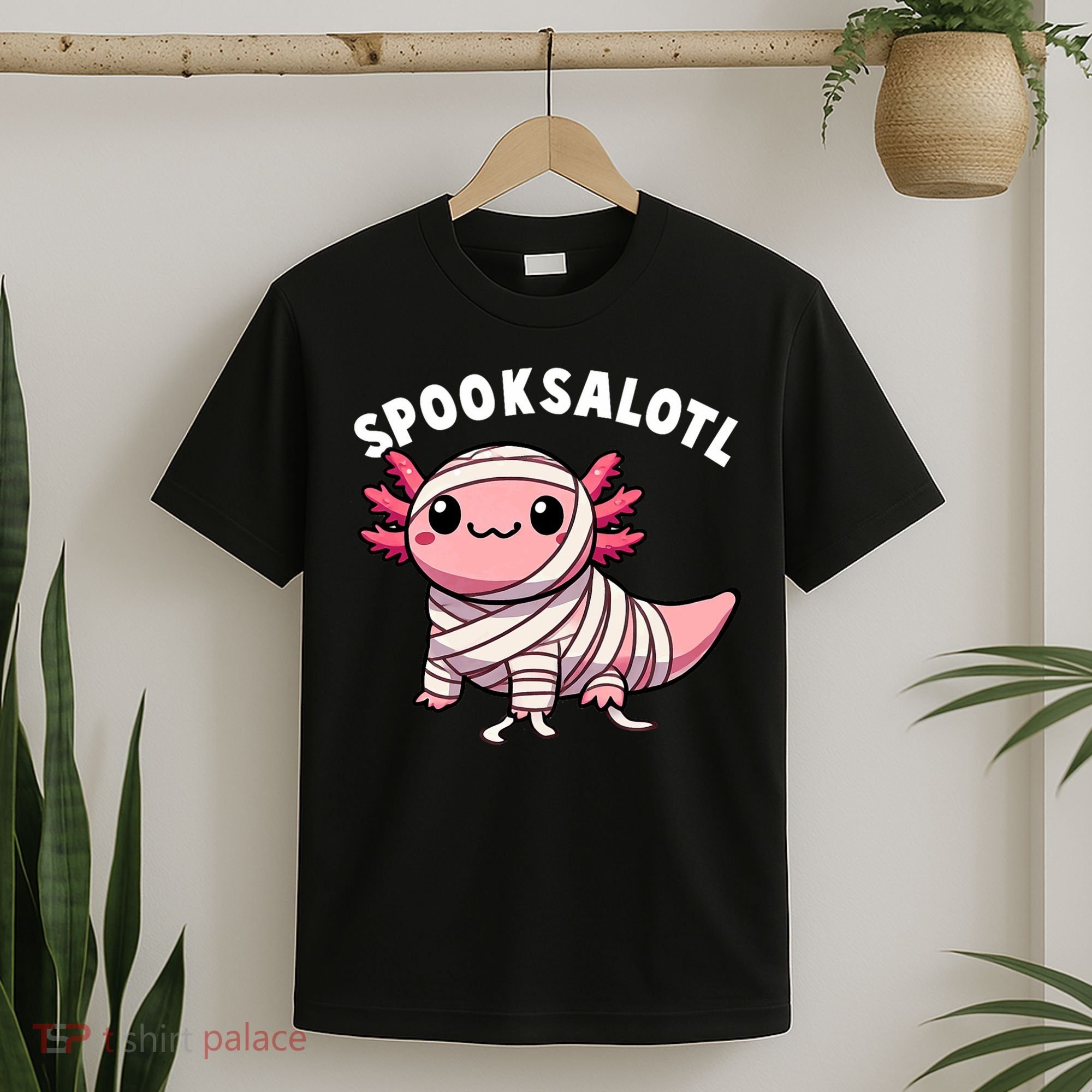 Halloween Axolotl Spooksalotl Funny Axolotl T-Shirt
