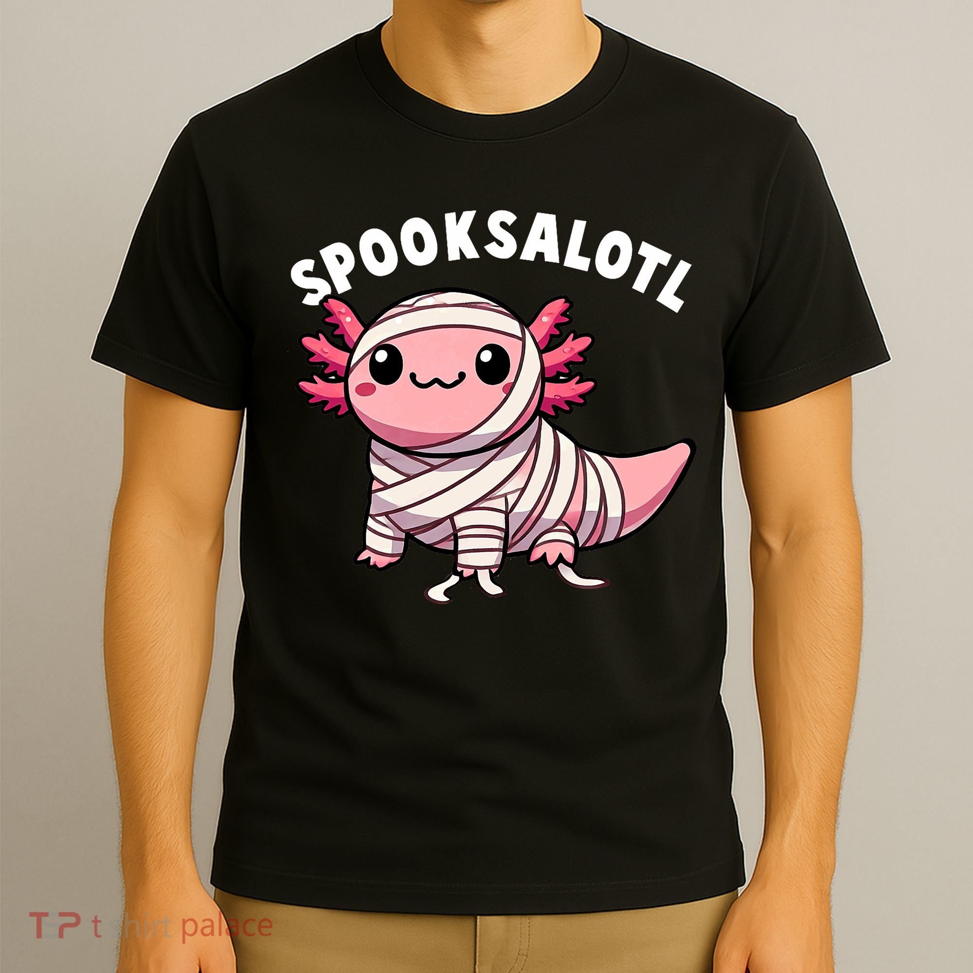 Halloween Axolotl Spooksalotl Funny Axolotl T-Shirt