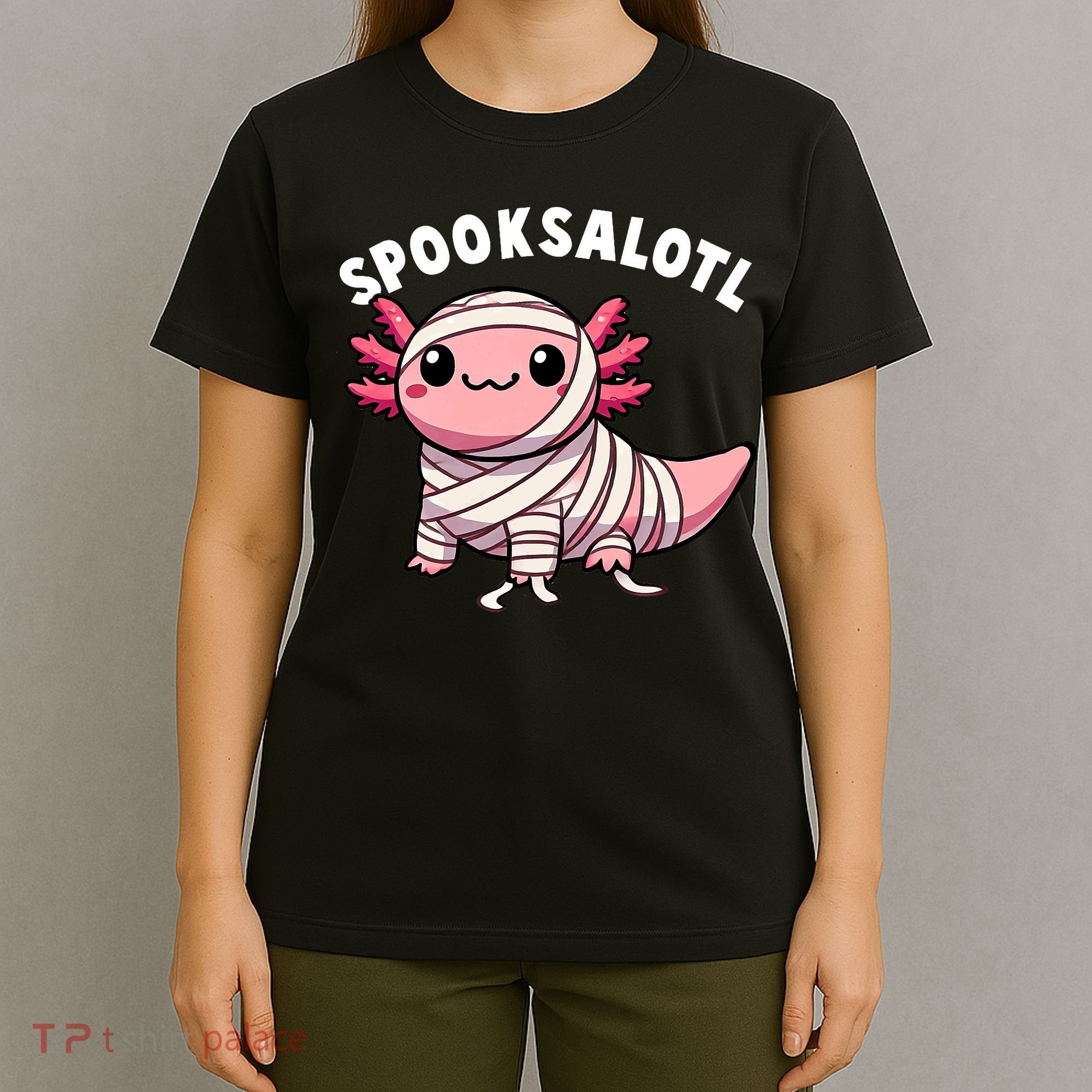 Halloween Axolotl Spooksalotl Funny Axolotl T-Shirt