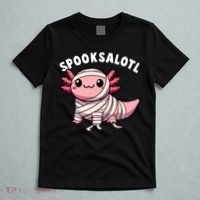 Halloween Axolotl Spooksalotl Funny Axolotl T-Shirt thumb 5