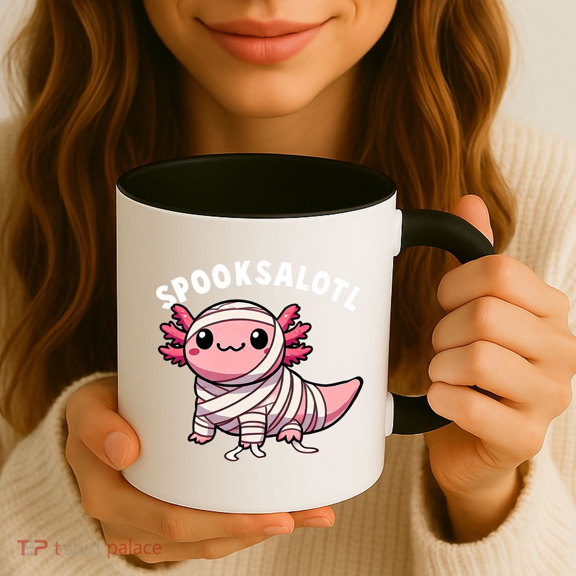 Halloween Axolotl Spooksalotl Funny Axolotl Coffee Mug