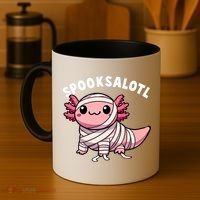 Halloween Axolotl Spooksalotl Funny Axolotl Coffee Mug thumb 4