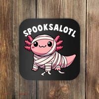 Halloween Axolotl Spooksalotl Funny Axolotl Coaster thumb 0