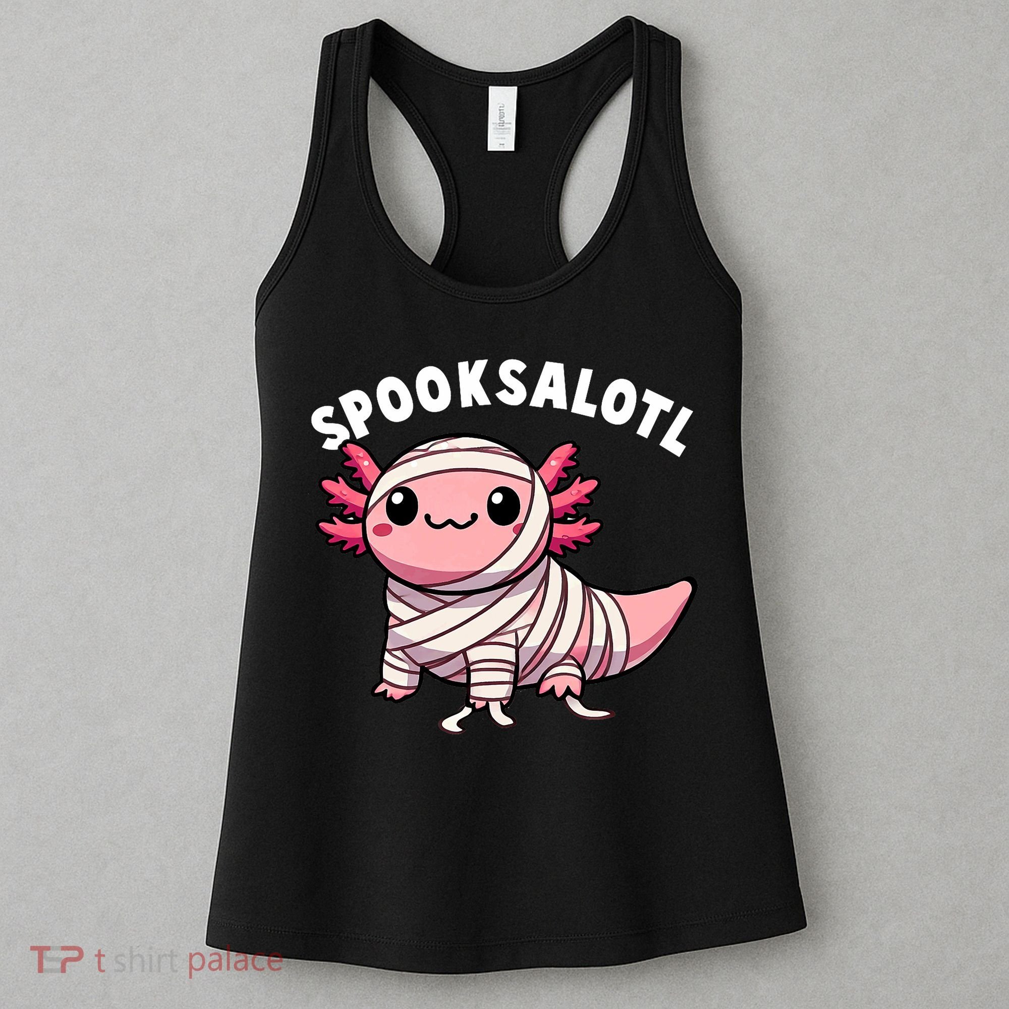 Halloween Axolotl Spooksalotl Funny Axolotl Women's Tank Top