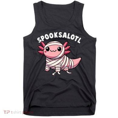 Halloween Axolotl Spooksalotl Funny Axolotl Tank Top