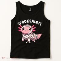 Halloween Axolotl Spooksalotl Funny Axolotl Tank Top thumb 2