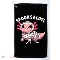 Halloween Axolotl Spooksalotl Funny Axolotl Golf Towel thumb 0