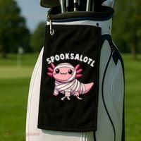 Halloween Axolotl Spooksalotl Funny Axolotl Golf Towel thumb 2