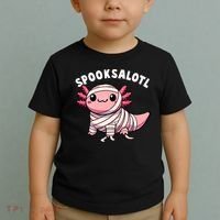 Halloween Axolotl Spooksalotl Funny Axolotl Toddler T-Shirt thumb 2